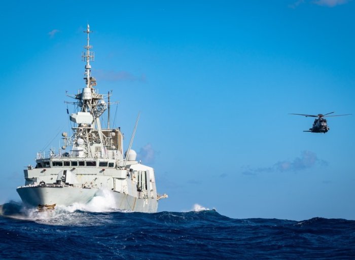 HMCS Montréal and MV Asterix Depart to the Indo-Pacific