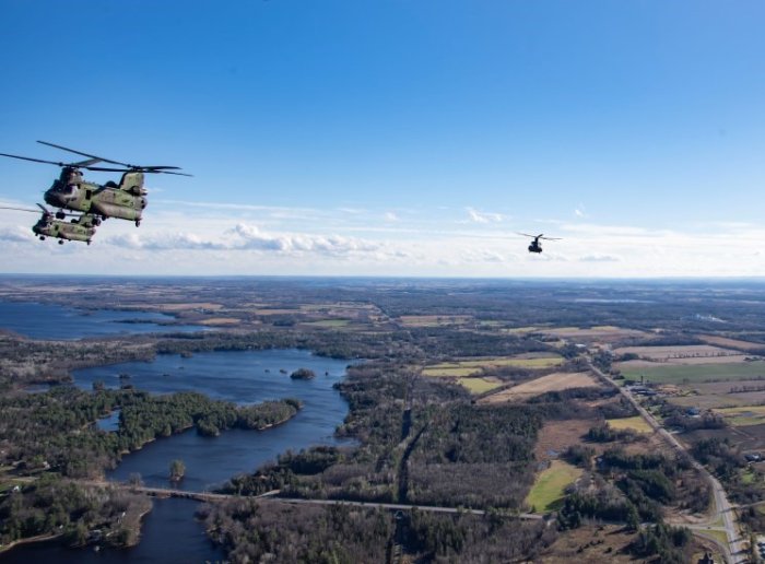 RCAF Helicopters Transiting Between Wainwright, AB and Ontario/Quebec